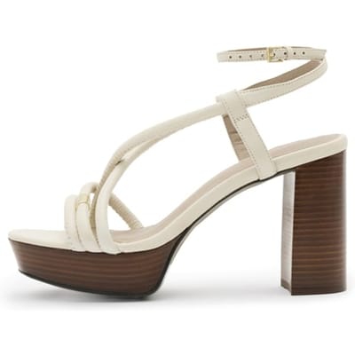 AllSaints Bella Platform Heel Parchment White Größe: 39 | Sandalen Outlet | Damen | Weiß