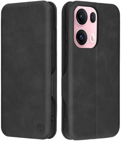 Hoesje geschikt voor Oppo Reno13 Pro - Techsuit Safe+ Book Wallet Case - Zwart