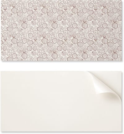 Zelfklevend decoratief paneel voor snelle wandrenovatie, 100x50 cm, rond potpatroon.
