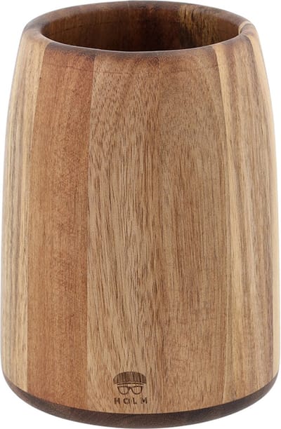 HOLM Houten Keukenredskaphouder – Bestek- en Kookgereihouder – Opbergpot voor Lepels, Opscheplepel & Pollepel – Acaciahout – FSC Gecertificeerd – 17 x 13 cm – Hout