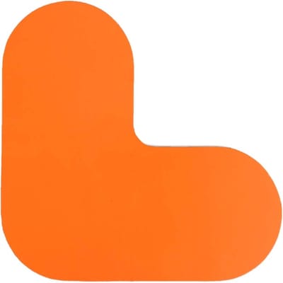 Hoekstuk - Oranje 190 x 190 mm Anti-slip-vloersticker