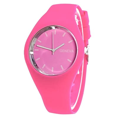 Fako® - Horloge - Geneva - Siliconen Ultra - Fuchsia
