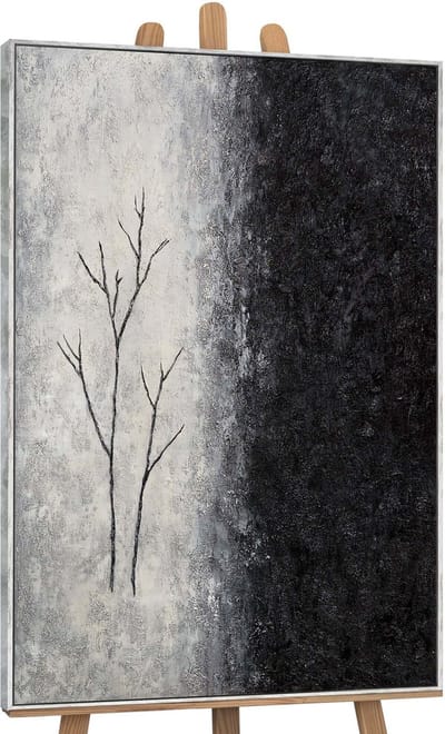 Canvas schilderij handgeschilderd breath of winter abstract – YS-Art Gallery – Luxe wanddecoratie voor woonkamer – Modern schilderij voor slaapkamer en hal