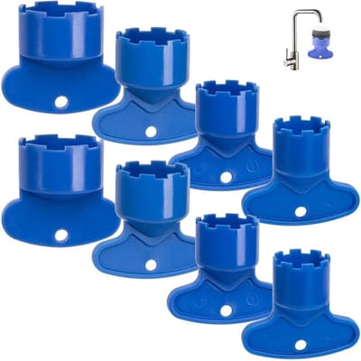 Allecto Plus - Sleutel voor kraanbeluchter en vervangingssleutel - 8 stuks - Gootsteen kraan accessoire - 165 mm, 185 mm - Tap verwijdering gereedschap