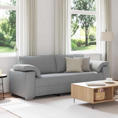vidaXL - 3-Zits - Sofa - Lichtgrijs - 220 - cm - Stof
