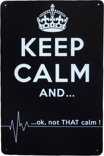 Wandbord – Keep calm not that - Metalen wandbord - Mancave - Mancave decoratie - Tekst bord - Retro - Metal sign - Metalen borden - Bar decoratie - Wand Decoratie - Metalen bord - 20 x 30 cm - Cav