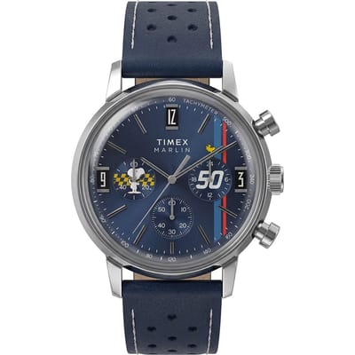 Timex Peanuts Marlin Snoopy and Woodstock live in the fast lane TW2Y85300 Horloge - Leer - Blauw - Ø 40 mm