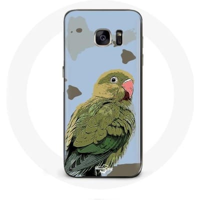 Samsung Galaxy S7 hoesje Parkieten Vogels groen groen