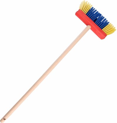 Kamer kinderbezem - rood/geel 70 cm - speelgoed bezem voor kinderen