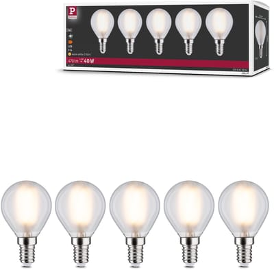 Filament 230 V LED-kogellamp E14 5x470lm 5x4,8W 2700K Mat