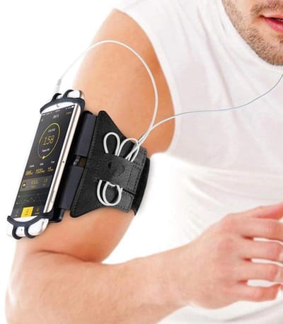 New Age Devi - Hardlooparmband Telefoonhouder Universeel Verstelbaar - Sportaccessoires Roze