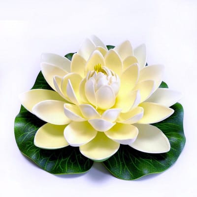 10/17/28/40/60cm Lotus Kunstbloem Drijvende Nep Lotusplant Levensechte Waterlelie Micro Landschap voor Vijver Tuindecoratie