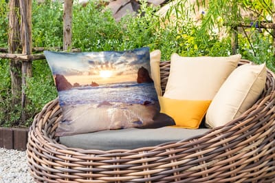 Buitenkussens - Strand - Zonsondergang - Natuur - Zee - Landschap - 60x40 cm - Weerbestendig