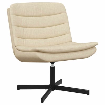 vidaXL - Draaistoel - Crème - 63 - x - 75 - x - 76 - cm - Stof