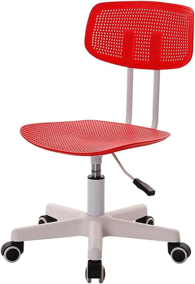 Comfort Kantoorstoel - Computerstoel Ergonomisch - Comfortabel Werken - Ademend Mesh Kussen - 67 cm Rugleuning - Rood
