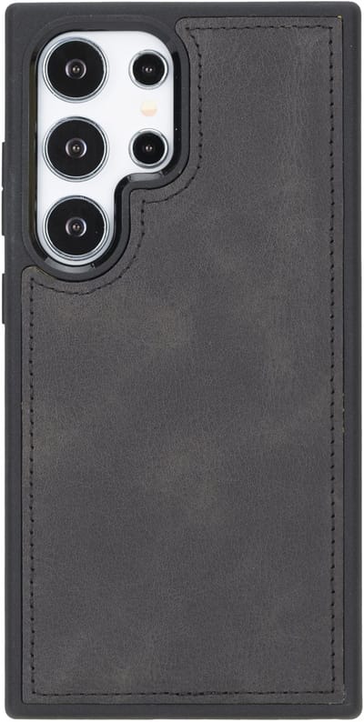 Lykke Samsung Galaxy S24 Ultra Back Cover Hoesje| MagSafe Hoesje| Echt Leer| Zwart