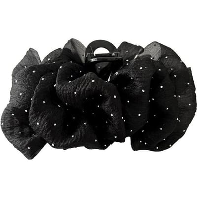 Grote strik mesh haarspeld temperament elegante vrouwen haar klauw clips hoofdtooi mode grab clip vrouwelijke haaraccessoires zwart