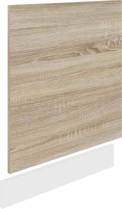 Voorpaneel Keukenmeubel Vaatwasser Frontwit Sonoma-Eiken 60 cm