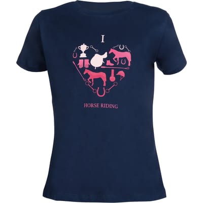 T-shirt meisje HKM I Love Horse Riding