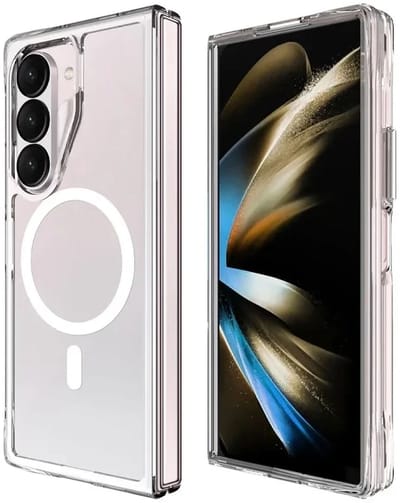 Transparant Hoesje Geschikt voor Samsung Galaxy Z Fold 6 | Compatibel met MagSafe | Dun TPU | Back Cover met Magneet | Doorzichtig | Ultra Dun
