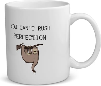 Akyol - you can't rush perfection koffiemok - theemok - Quotes - mensen die houden van quotes - perfectie - quotes - verjaardagscadeau - verjaardag - cadeau - kado - geschenk - gift - 350 ML inhoud