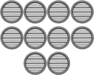 Set van 10 ventilatieroosters Ø 65 mm voor Inbouw - Ventilatie Sierrooster met Sleuven