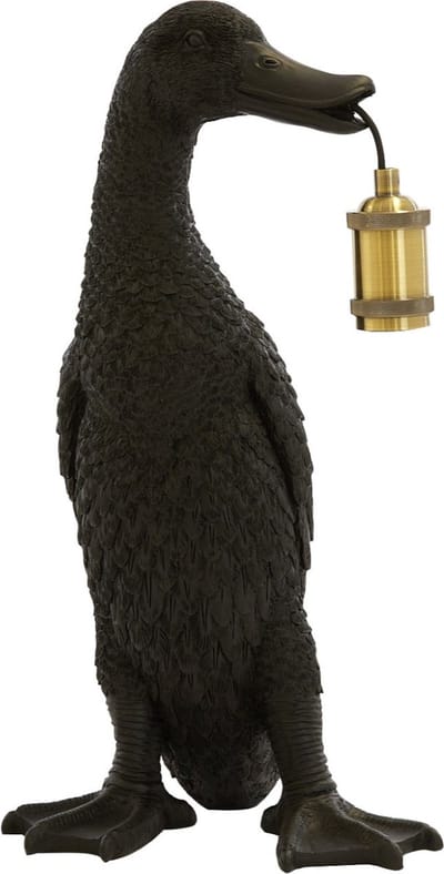 Light & Living Tafellamp Duck - Zwart - 23.5x23x48.5cm - Modern