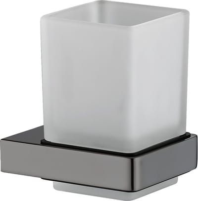 Plieger Altea Glashouder – Bekerhouder badkamer - Wandmontage – Geborsteld Gunmetal