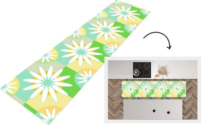 Keukenloper - Loper keuken - Bloemen - Zomer - Patronen - 200x50 cm - Keukenloper vinyl
