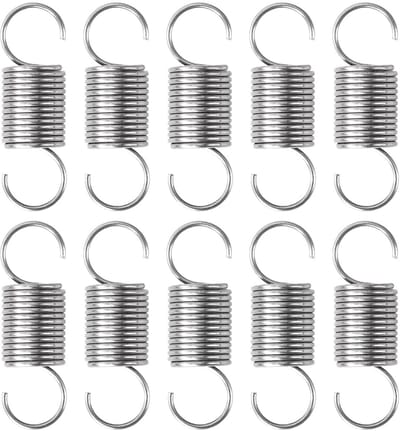 Trekveren 30 mm met dubbele haak - roestvrij staal, 10 stuks