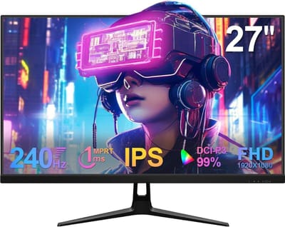 Quvo® Gaming Monitor 240hz - Gaming Monitor -Zwart - ‎‎16cm x 62cm x 46cm; 5 kg