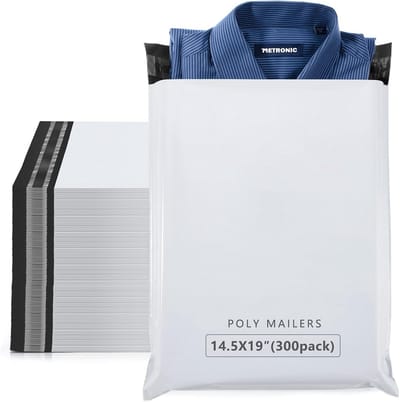Witte Poly Mailers Verzendzakken 14.5x19 cm - 300 Stuks voor Kleding en Kleine Bedrijven