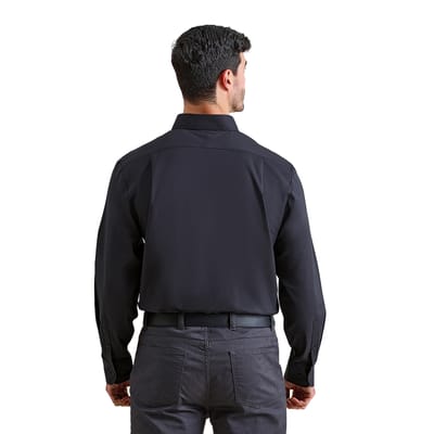 Premier Heren Supreme Oxford Formeel Overhemd Met Lange Mouwen (Zwart)