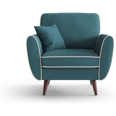Fauteuil Zara linnen met contrast piping | NADUVI Collection