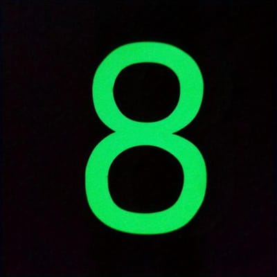 1 stuks Lichtgevende Muursticker, Zelfklevende Deurstickers met Cijfers, Huisdecoratie Stickers, Verwijderbare Deurnummerstickers Luminous Digital Height [5cm/1.96in
