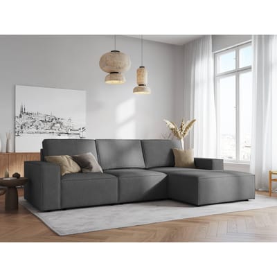 3.5-zitshoekbank Carlo rechts ribstof | Milo Casa