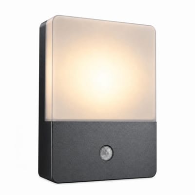 Luminize® LED Buitenlamp met Bewegingssensor - Wandlamp voor Buiten - Lamp met Sensor - Voordeurlamp Incl. Lichtbron - Deurlamp - 2700K & 11.4W - IP44 Verlichting - 16x5.5x21cm - Zwart