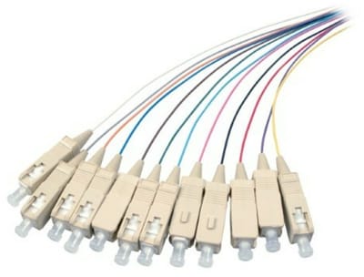 Danicom OM4 glasvezel pigtail gekleurde set SC - 12 stuks