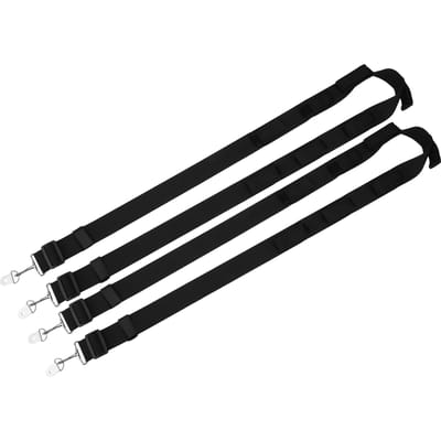 2 Stuks Verstelbare Voertuigmontage Hengelrek Vaste Riem Klittenband 7?Gat Polyester black