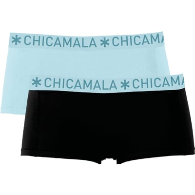 Chicamala – Boxershort Meisjes – 2 Pack – Normale Lengte – Onderbroek Meisjes – Lingerie – Ondergoed – Kleding – 95% Katoen – Meisjeskleding