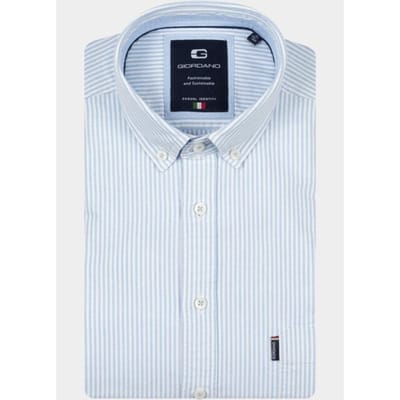 Giordano Overhemd heren Blauw Brando Long Sleeve Button Dow 617112/61