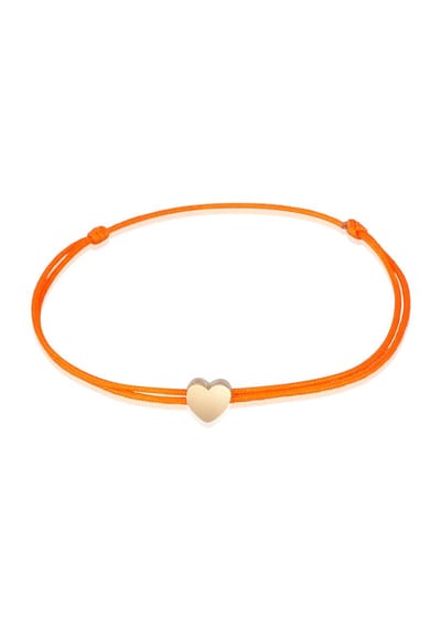 Elli - Armband - Dames Hart hanger Elastisch Basis met Nylon Blauw in 925 sterling zilver - Dames