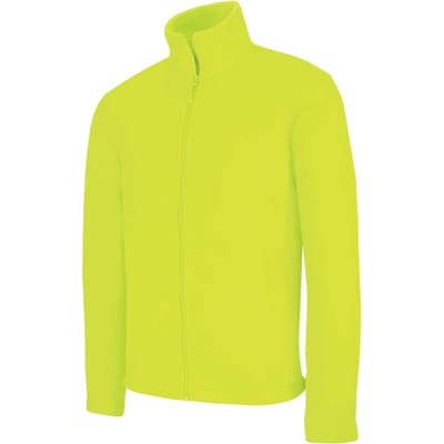 Kariban Microfleece met rits heren K911 - Fluorescent Yellow - S
