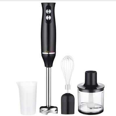 Linkforu - 4 In 1 Staafmixer - Blender - Hakmolen - Garde - 500W Vermogen - 2 Snelheden - Smoothies - Soepen - Babyvoeding
