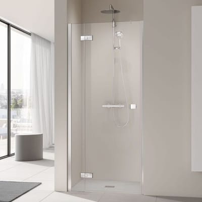 Kermi MENA swing door 1-leaf with fixed part 80 cm, stop left for niche ME1FL080203AK