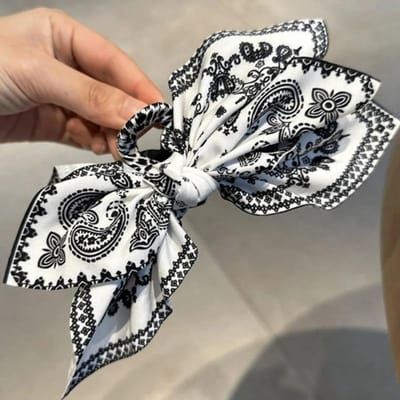 Pince à cheveux style bohème avec nœud en forme de requin et cachemire en forme de noix de cajou, grande taille, accessoires pour cheveux pour femmes
