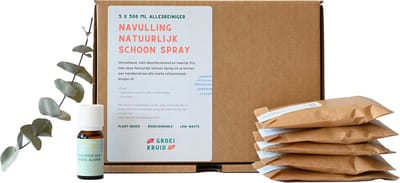 Allesreiniger navulling (5 X 500 ml) | 100 % natuurlijk en heerlijk verfrissende met eucalyptus olie
