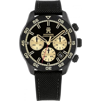 Tommy Hilfiger TH85 Carbon 1792182 Horloge - Textiel - Zwart - Ø 41 mm