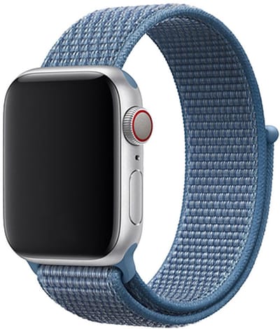 YPCd® Bandje Geschikt voor Apple Watch - Nylon Klittenband - Lichtblauw - 38/40/41 mm - Ademend Sportbandje - Comfortabel & Verstelbaar