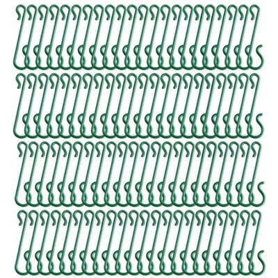 Lot de 10/200 crochets pour décorations de Noël en forme de S pour sapin de Noël 10PCS vert
